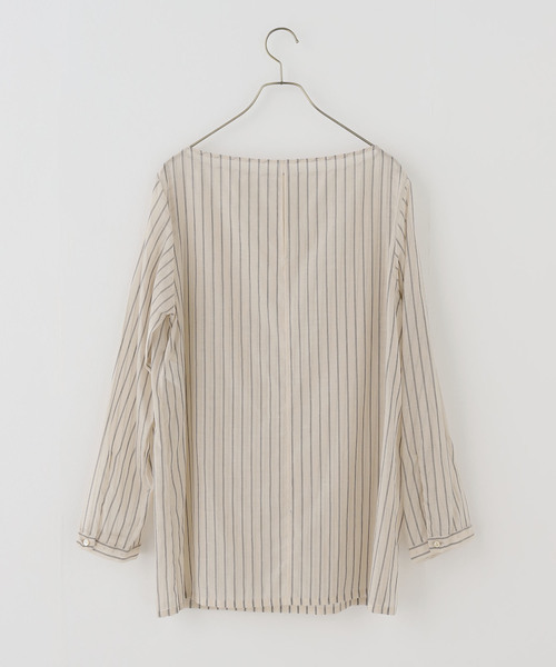 plage(プラージュ)の「Silk mix stripe T ブラウス(シャツ/ブラウス・レディース・ベージュ・FREE)」の11枚目の写真