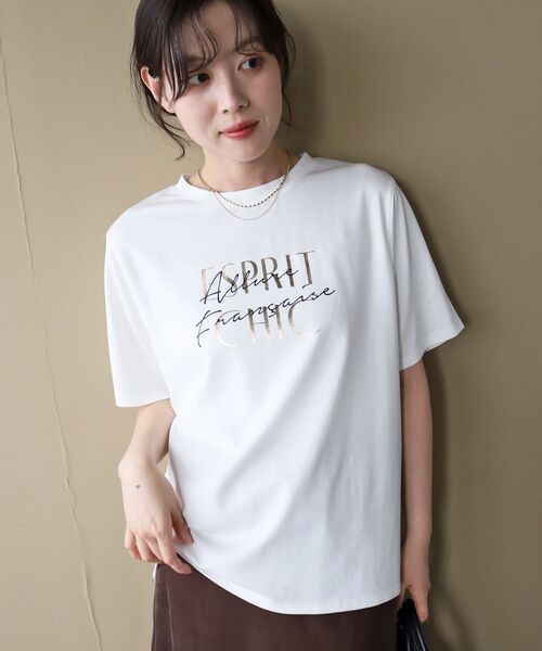 le.coeur blanc(ルクールブラン)の「【撥水・撥油・防汚】AllureTシャツ(Tシャツ/カットソー・レディース・ブラック/オフホワイト/キャメル・38)」の16枚目の写真