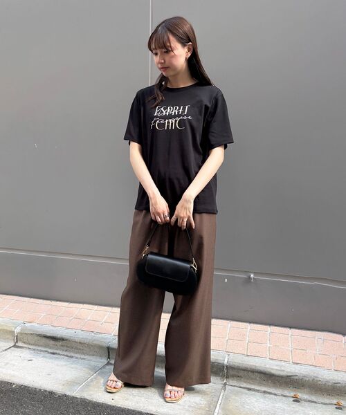 le.coeur blanc(ルクールブラン)の「【撥水・撥油・防汚】AllureTシャツ(Tシャツ/カットソー・レディース・ブラック/オフホワイト/キャメル・38)」の15枚目の写真