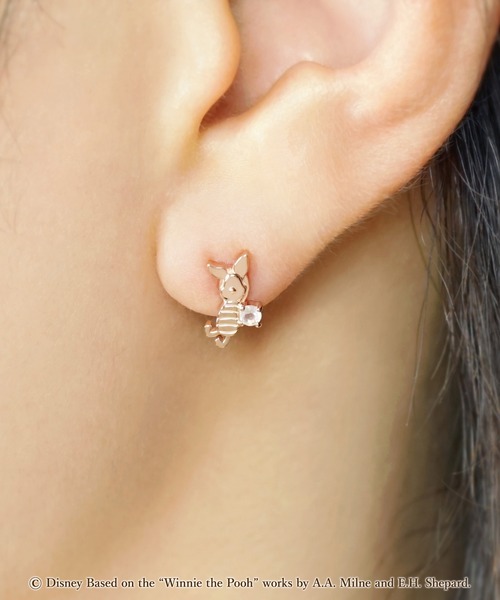 TAKE-UP（テイクアップ）の「【 Solo Pierce】ディズニーコレクションジュエリー[くまのプーさん]ピアス（ピアス（片耳用）・レディース・ピンクゴールド・FREE）」の2枚目の写真