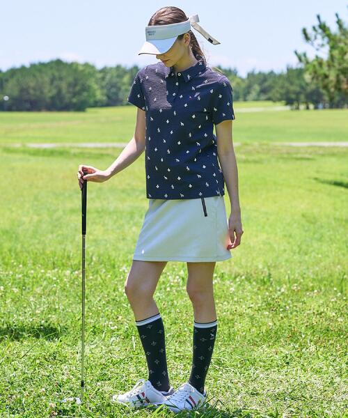 adabat（アダバット）の「【ADABAT NAVY】UVケア　フルールドリスジャカードスカート（スカート・レディース・ブラック系3/ホワイト系6・42/40/38）」の4枚目の写真
