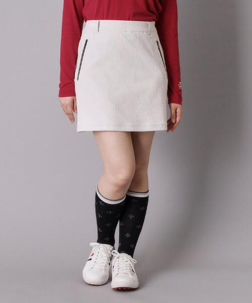 adabat（アダバット）の「【ADABAT NAVY】UVケア　フルールドリスジャカードスカート（スカート・レディース・ブラック系3/ホワイト系6・42/40/38）」の6枚目の写真