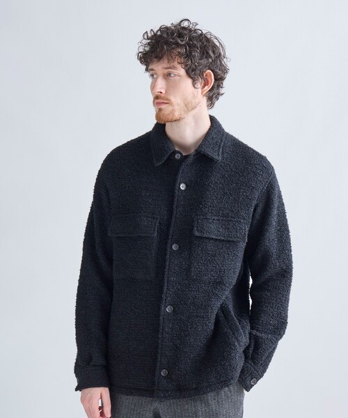 MEN'S BIGI(メンズビギ)の「総裏ツイード CPOシャツアウター(ブルゾン・メンズ・パープル/チャコールグレー/ブラック・03/02/01)」の10枚目の写真