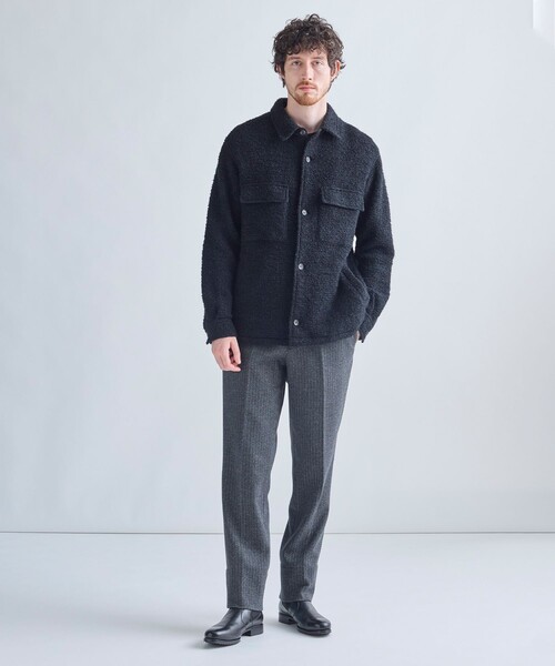 MEN'S BIGI(メンズビギ)の「総裏ツイード CPOシャツアウター(ブルゾン・メンズ・パープル/チャコールグレー/ブラック・03/02/01)」の13枚目の写真