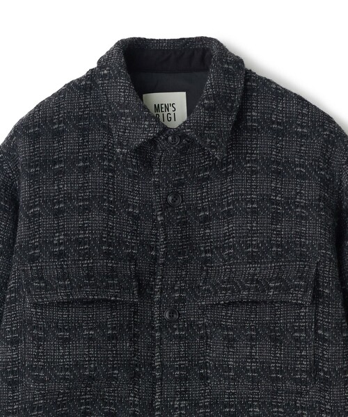 MEN'S BIGI(メンズビギ)の「総裏ツイード CPOシャツアウター(ブルゾン・メンズ・パープル/チャコールグレー/ブラック・03/02/01)」の14枚目の写真