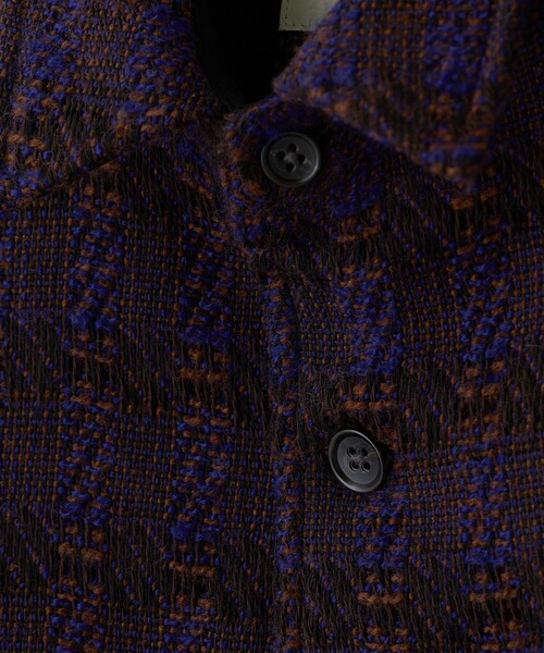 MEN'S BIGI(メンズビギ)の「総裏ツイード CPOシャツアウター(ブルゾン・メンズ・パープル/チャコールグレー/ブラック・03/02/01)」の16枚目の写真