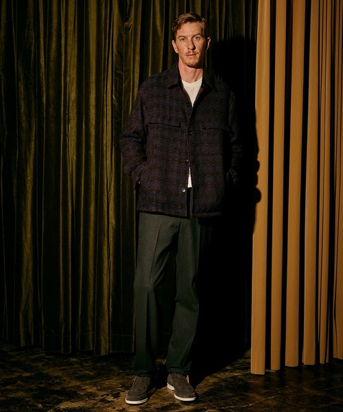 MEN'S BIGI(メンズビギ)の「総裏ツイード CPOシャツアウター(ブルゾン・メンズ・パープル/チャコールグレー/ブラック・03/02/01)」の21枚目の写真