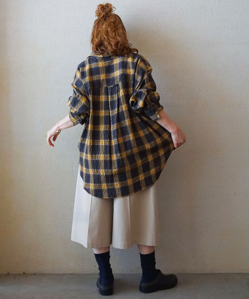 JOURNAL STANDARD LUXE（ジャーナルスタンダード　ラックス）の「チェック RC-シャツ（シャツ/ブラウス・レディース・ベージュ/ブラウン/ブラック・FREE）」の13枚目の写真