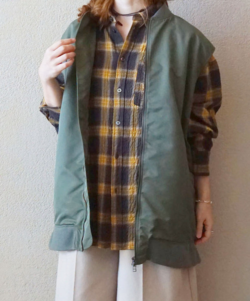 JOURNAL STANDARD LUXE（ジャーナルスタンダード　ラックス）の「チェック RC-シャツ（シャツ/ブラウス・レディース・ベージュ/ブラウン/ブラック・FREE）」の14枚目の写真
