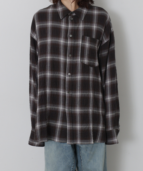 JOURNAL STANDARD LUXE（ジャーナルスタンダード　ラックス）の「チェック RC-シャツ（シャツ/ブラウス・レディース・ベージュ/ブラウン/ブラック・FREE）」の21枚目の写真