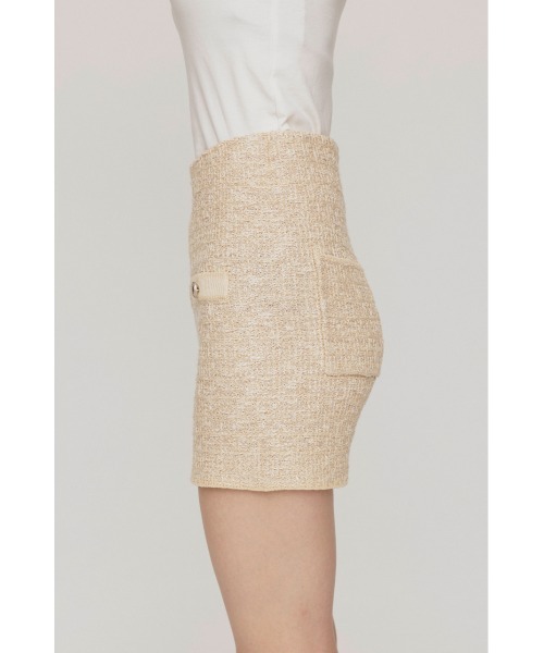 SLY(スライ)の「BICOLOR TWEED KNIT S/PT バイカラーツイードニットショートパンツ 秋服(スラックス・レディース・アイボリー/ブラック/ネイビー・0/1)」の9枚目の写真