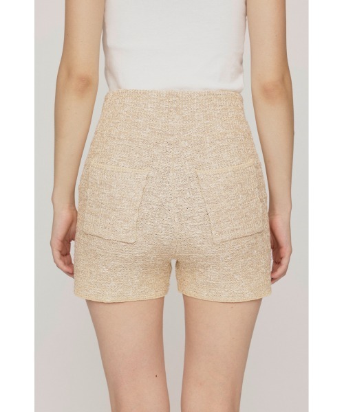 SLY(スライ)の「BICOLOR TWEED KNIT S/PT バイカラーツイードニットショートパンツ 秋服(スラックス・レディース・アイボリー/ブラック/ネイビー・0/1)」の10枚目の写真
