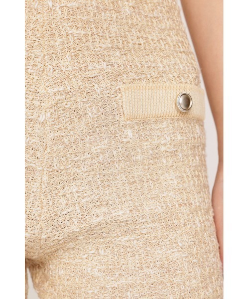 SLY(スライ)の「BICOLOR TWEED KNIT S/PT バイカラーツイードニットショートパンツ 秋服(スラックス・レディース・アイボリー/ブラック/ネイビー・0/1)」の12枚目の写真
