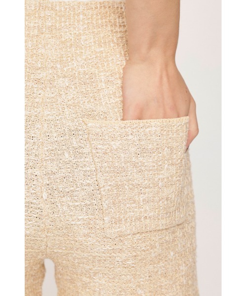 SLY(スライ)の「BICOLOR TWEED KNIT S/PT バイカラーツイードニットショートパンツ 秋服(スラックス・レディース・アイボリー/ブラック/ネイビー・0/1)」の13枚目の写真