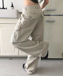 サギングピグメントカーゴパンツ