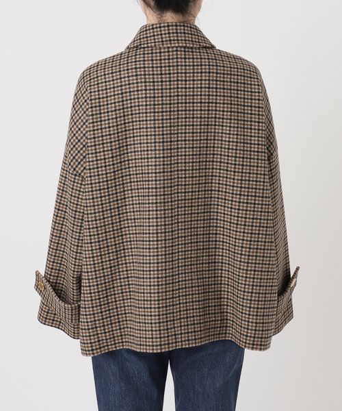Spick & Span(スピックアンドスパン)の「《40周年 別注》Traditional Weatherwear MALTON B/T SHORT* GNCLB CHK(ステンカラーコート・レディース・ブラウン・34)」の13枚目の写真