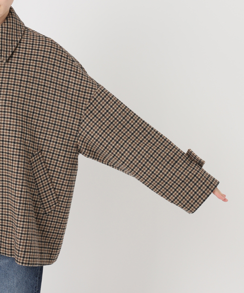 Spick & Span(スピックアンドスパン)の「《40周年 別注》Traditional Weatherwear MALTON B/T SHORT* GNCLB CHK(ステンカラーコート・レディース・ブラウン・34)」の15枚目の写真