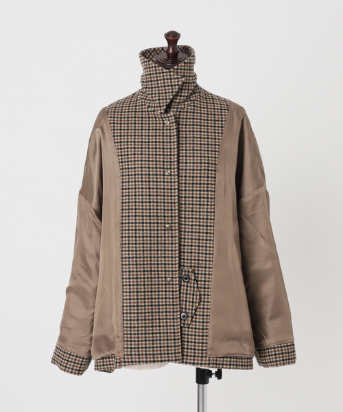 Spick & Span(スピックアンドスパン)の「《40周年 別注》Traditional Weatherwear MALTON B/T SHORT* GNCLB CHK(ステンカラーコート・レディース・ブラウン・34)」の8枚目の写真