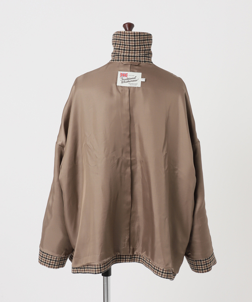 Spick & Span(スピックアンドスパン)の「《40周年 別注》Traditional Weatherwear MALTON B/T SHORT* GNCLB CHK(ステンカラーコート・レディース・ブラウン・34)」の9枚目の写真