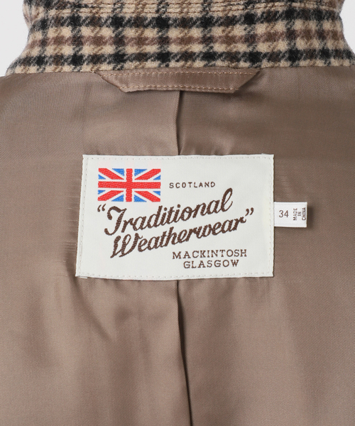 Spick & Span(スピックアンドスパン)の「《40周年 別注》Traditional Weatherwear MALTON B/T SHORT* GNCLB CHK(ステンカラーコート・レディース・ブラウン・34)」の2枚目の写真