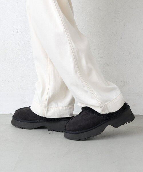 CIAOPANIC TYPY(チャオパニックティピー)の「:【ZOZO限定】かかとストラップ取り外し可能!2WAYムートンサンダル(サンダル・レディース・ブラック/ベージュ・LARGE/MEDIUM/SMALL)」の4枚目の写真