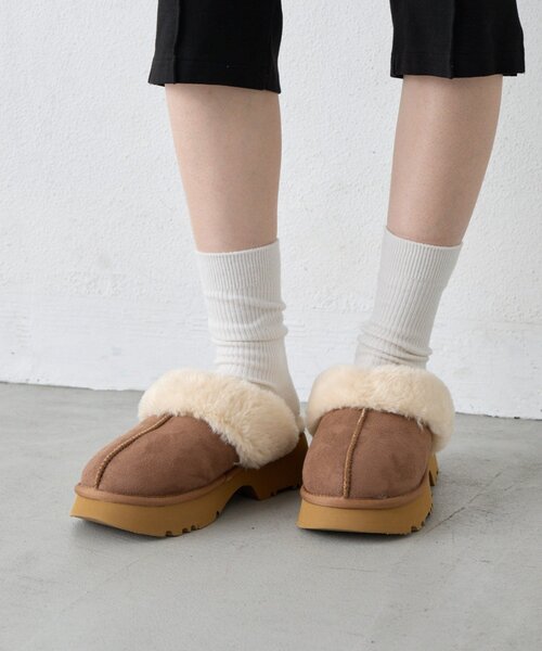 CIAOPANIC TYPY(チャオパニックティピー)の「:【ZOZO限定】かかとストラップ取り外し可能!2WAYムートンサンダル(サンダル・レディース・ブラック/ベージュ・LARGE/MEDIUM/SMALL)」の6枚目の写真