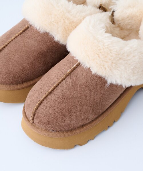 CIAOPANIC TYPY(チャオパニックティピー)の「:【ZOZO限定】かかとストラップ取り外し可能!2WAYムートンサンダル(サンダル・レディース・ブラック/ベージュ・LARGE/MEDIUM/SMALL)」の9枚目の写真