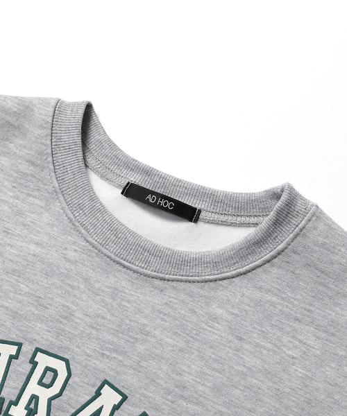 ADHOC（アドホック）の「女性レタリング裏起毛スウェットシャツ (GREY) (HBBLTA3)（スウェット・レディース・その他・FREE）」の2枚目の写真