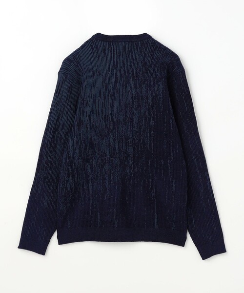 NICOLE selection（ニコルセレクション）の「バーク柄プレーティングクルーネックニット（ニット/セーター・メンズ・ネイビー/ブラック/ホワイト/その他2・M/L/XL）」の6枚目の写真