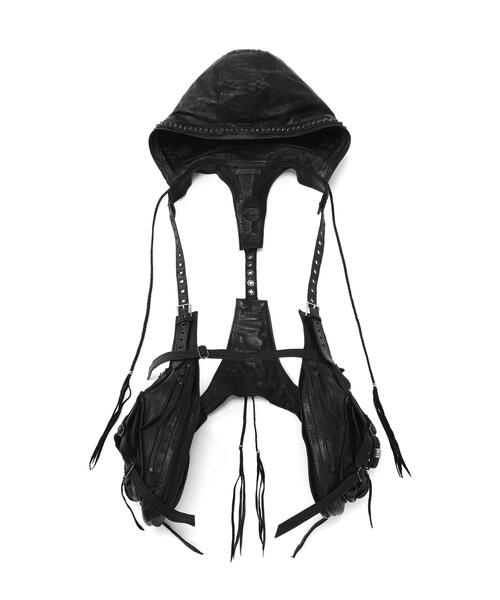 KMRii(ケムリ)の「KMRii/ケムリ/Hooded Jet Holster/Diamond(ボディバッグ/ウエストポーチ・メンズ・ブラック・F)」の1枚目の写真
