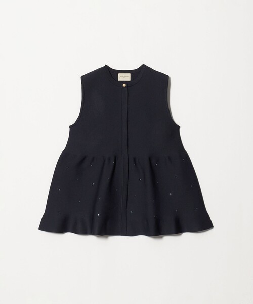 UNITED ARROWS(ユナイテッドアローズ)の「ビジュー ベスト ‐ウォッシャブル‐(ベスト・レディース・ネイビー/ブラック/ダークグレー・FREE)」の3枚目の写真