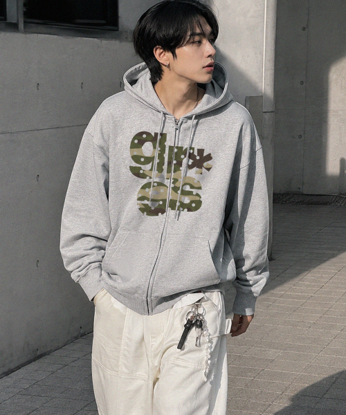 GRAVER（グレーバー）の「[ユニセックス]GRAE-S CAMO_フードパーカー_3カラー（パーカー・レディース・ブラック/グレー/ホワイト・MEDIUM/LARGE）」の8枚目の写真