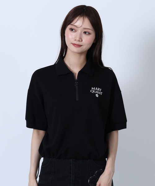 MARY QUANT(マリークワント)の「ボンディングポロ プルオーバー(ポロシャツ・レディース・ブラック/グレー/ブラウン・M)」の2枚目の写真