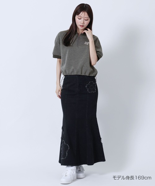 MARY QUANT(マリークワント)の「ボンディングポロ プルオーバー(ポロシャツ・レディース・ブラック/グレー/ブラウン・M)」の4枚目の写真