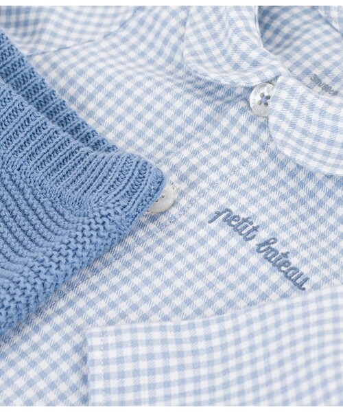 PETIT BATEAU(プチバトー)の「ベビー2点セット(シャツ/ブラウス・キッズ・その他1・6MONTH/12MONTH/18MONTH)」の4枚目の写真