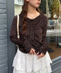 w closet（ダブルクローゼット）の「【入荷後、即完！/着映え/初秋最適】ベロアドットカーディガン（カーディガン/ボレロ）」