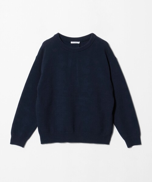 BEAUTY&YOUTH UNITED ARROWS（ビューティーアンドユースユナイテッドアローズ）の「コットンブレンド バックタック ニットプルオーバー ウォッシャブル（ニット/セーター・レディース・ピンク/ネイビー/オフホワイト・FREE）」の3枚目の写真
