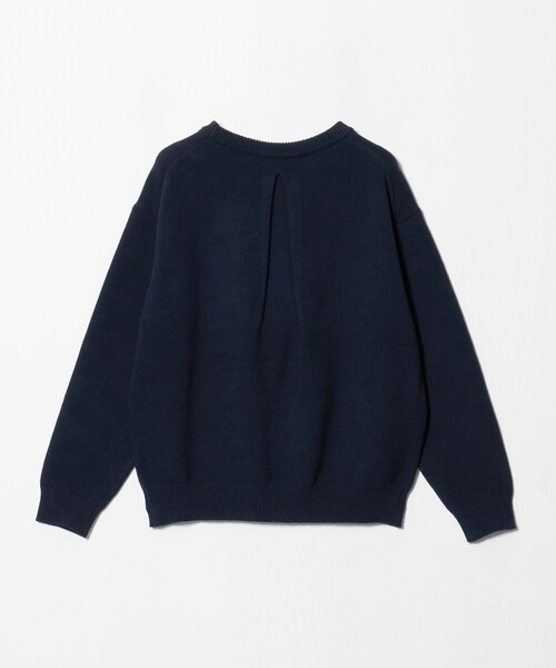 BEAUTY&YOUTH UNITED ARROWS（ビューティーアンドユースユナイテッドアローズ）の「コットンブレンド バックタック ニットプルオーバー ウォッシャブル（ニット/セーター・レディース・ピンク/ネイビー/オフホワイト・FREE）」の4枚目の写真