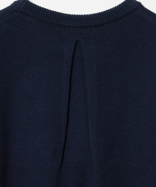 BEAUTY&YOUTH UNITED ARROWS（ビューティーアンドユースユナイテッドアローズ）の「コットンブレンド バックタック ニットプルオーバー ウォッシャブル（ニット/セーター・レディース・ピンク/ネイビー/オフホワイト・FREE）」の7枚目の写真