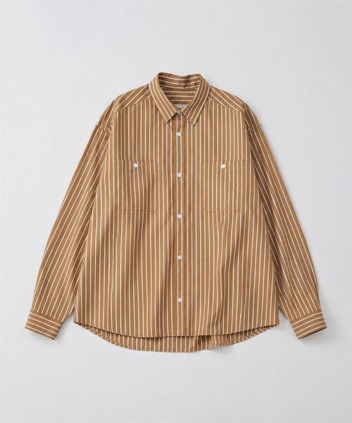 CRAFT STANDARD BOUTIQUE(クラフトスタンダードブティック)の「ストライプシャツ(シャツ/ブラウス・メンズ・キャメル/チャコールグレー・M/L)」の2枚目の写真