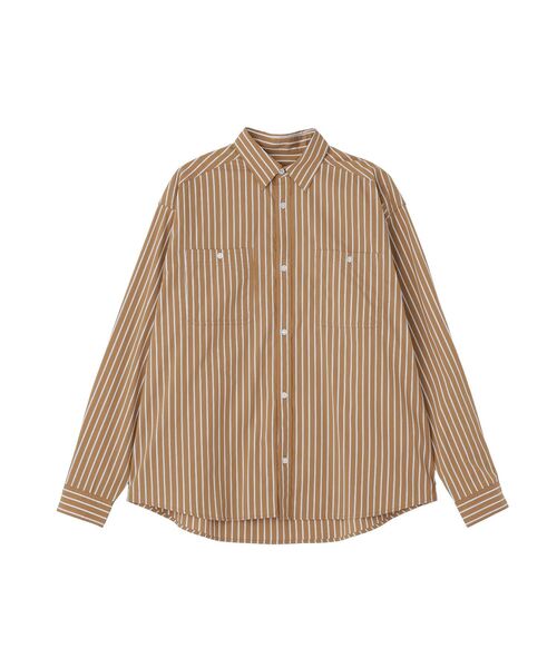 CRAFT STANDARD BOUTIQUE(クラフトスタンダードブティック)の「ストライプシャツ(シャツ/ブラウス・メンズ・キャメル/チャコールグレー・M/L)」の11枚目の写真