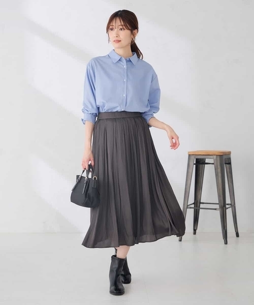 a.v.v(アーヴェヴェ)の「ベーシックシャツ 【洗える/イージーケア】(シャツ/ブラウス・レディース・ホワイト/ベージュ/ダークインディゴブルー・38/36/40)」の10枚目の写真