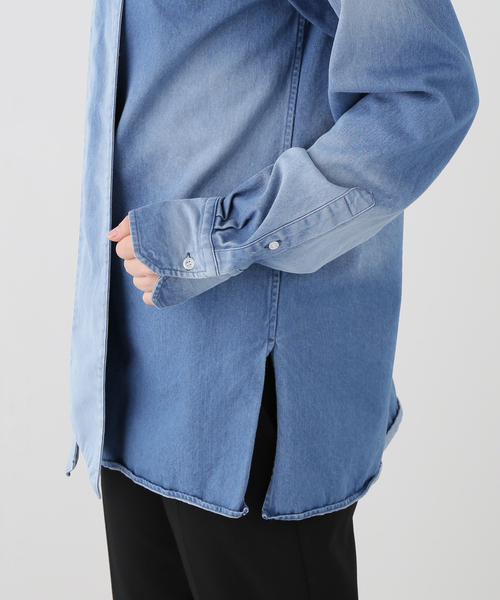 VERMEIL par iena（ヴェルメイユパーイエナ）の「BOWTE バウト Light Denim ボウタイシャツ（シャツ/ブラウス・レディース・コバルトブルー・SMALL）」の3枚目の写真