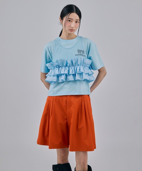 NON TOKYO(ノントーキョー)の「PRINT SHORT T-SHIRT(CAT)(Tシャツ/カットソー・レディース・カーキ/ブルー/ホワイト/ネイビー・2/1)」の5枚目の写真