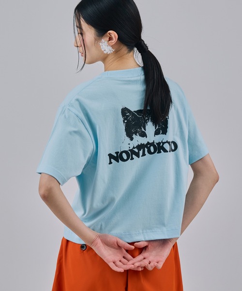 NON TOKYO(ノントーキョー)の「PRINT SHORT T-SHIRT(CAT)(Tシャツ/カットソー・レディース・カーキ/ブルー/ホワイト/ネイビー・2/1)」の7枚目の写真