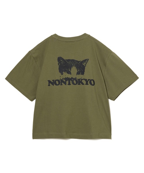 NON TOKYO(ノントーキョー)の「PRINT SHORT T-SHIRT(CAT)(Tシャツ/カットソー・レディース・カーキ/ブルー/ホワイト/ネイビー・2/1)」の9枚目の写真