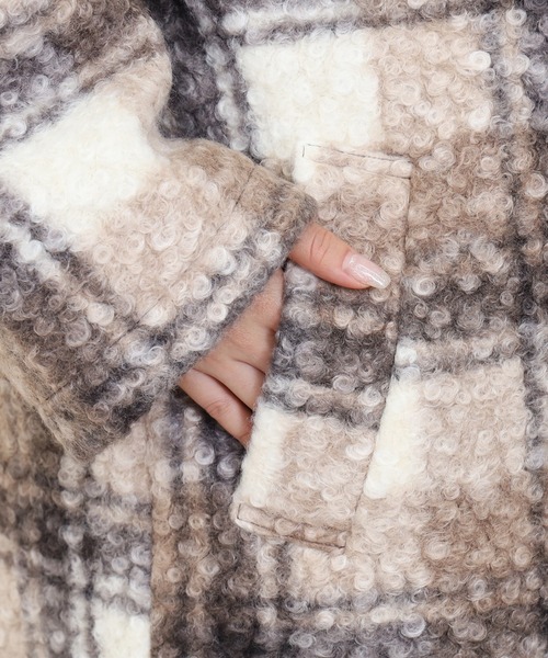 ASTORIA ODIER（アストリアオディール）の「フェイクリングチェックコート（その他アウター・レディース・ブラック/ブラウン・MEDIUM）」の9枚目の写真