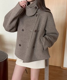 FAVORITO（ファヴォリート）の「スタンドカラーダブルブレストメルトンジャケット（ピーコート）」