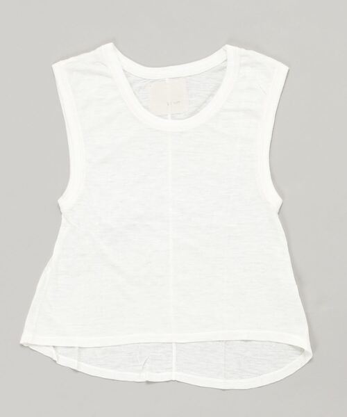 v::room（ヴィルーム）の「【V::ROOM 】ブイ ルーム/ linen ester jersey  tanktop（タンクトップ・レディース・ホワイト/その他・X-SMALL/XX-SMALL/SMALL）」の2枚目の写真