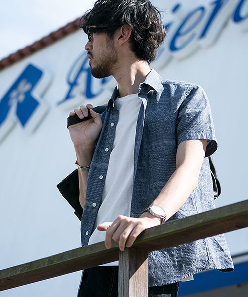 NANO universe（ナノユニバース）の「バンダナJQシャツ S/S（シャツ/ブラウス・メンズ・ホワイト/ブラック/ネイビー・SMALL/LARGE/MEDIUM）」の3枚目の写真